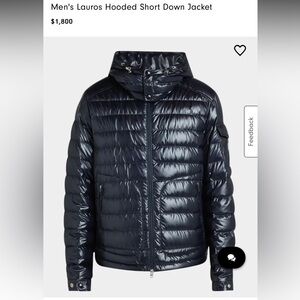 Moncler Men's Lauros Hooded Short Down Jacket